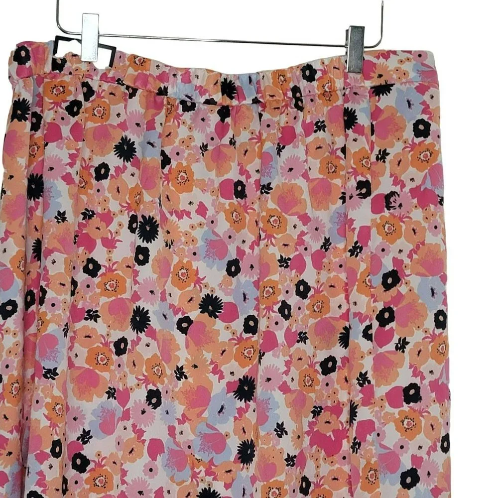 Charter Club XL Pull On Floral Skirt Elastic Waist Multicolor_3